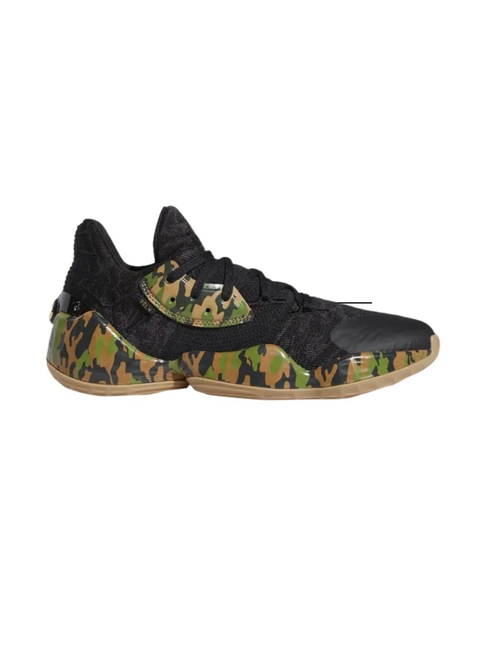 New Men's adidas Harden Vol. 4 'Tech Olive' Camo Sneakers Size 11.5